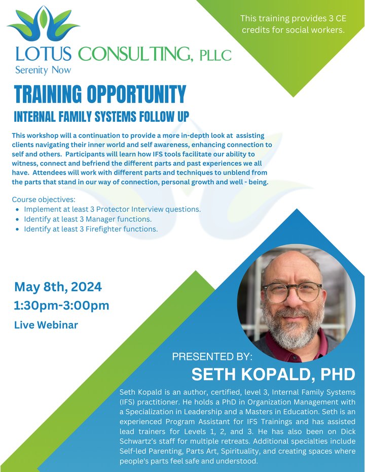 Internal Family Systems Follow Up